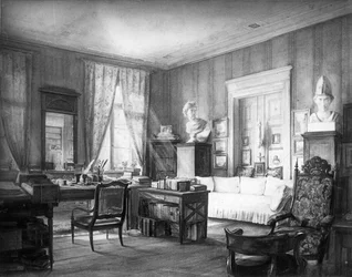 Lo studio di Wilhelm Grimm in Linkstraße n. 7 a Berlino
